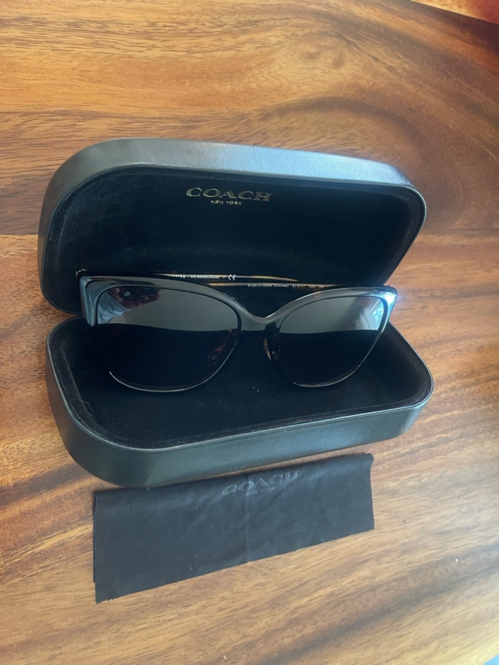 Coach Black Cat-Eye Sunglasses with Protective Case